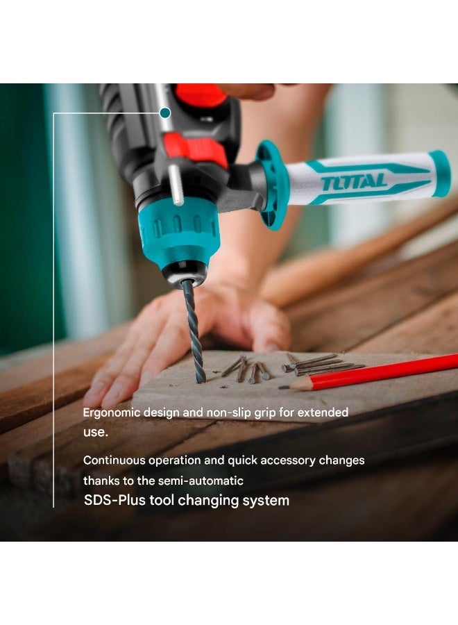 TOTAL Rotary Hammer 950W SDS Plus 28mm Electric Hammer Drill TH309288 - Image 2