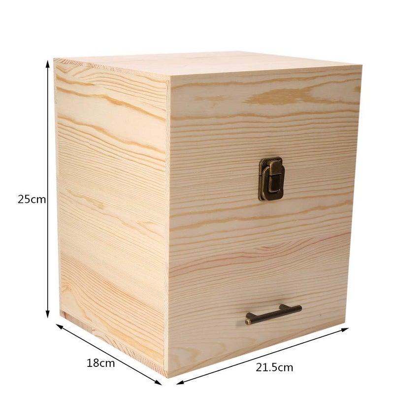 كلاراكو صندوق تخزين الزيوت العطرية من كلاركو، حامل خشبي للزيوت العطرية، علبة تخزين للزيوت العطرية، مناسب للمنزل وغرفة المعيشة والمنزل، 59 فتحة - Image 5