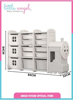 Kids Toy Organizer with Bins - Train-Themed Multi-Layer Storage Rack for Toys, Clothes, and Accessories, Perfect for Playroom or Bedroom - pzsku/Z96C2C028743CEBD3EFC9Z/45/_/1736079159/f3f0b751-ac39-4e37-b816-336030450601