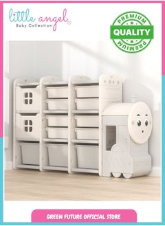 Kids Toy Organizer with Bins - Train-Themed Multi-Layer Storage Rack for Toys, Clothes, and Accessories, Perfect for Playroom or Bedroom - pzsku/Z96C2C028743CEBD3EFC9Z/45/_/1736079209/eff6514f-d328-4bb5-8751-f3dcd953363d