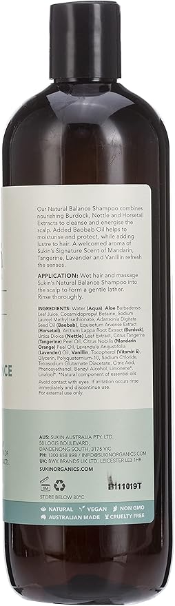 Sukin Natural Balance Shampoo 500 ml - Image 2