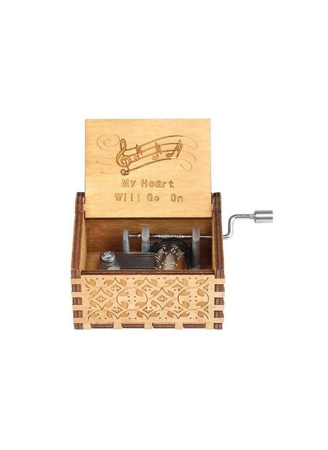 Caaju - Titanic Mb Music Box Titanic Heart Will Go On Tune Titanic Theme Music Box For Love Gift For Girl Friend Friends Wife Hand Crank Musical Boxes Wooden - Image 1