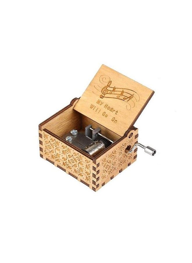 Caaju - Titanic Mb Music Box Titanic Heart Will Go On Tune Titanic Theme Music Box For Love Gift For Girl Friend Friends Wife Hand Crank Musical Boxes Wooden - Image 1