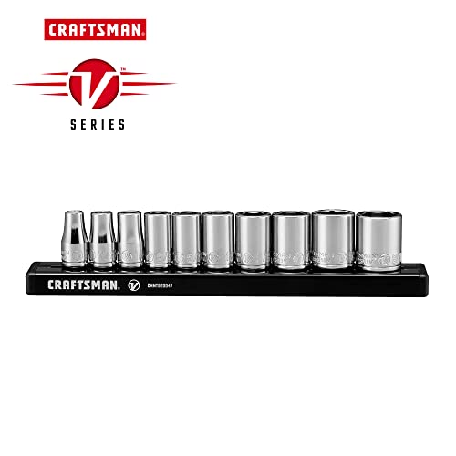 CRAFTSMAN VSERIES Socket Set Shallow SAE 14 Inch Drive 10 Piece CMMT17300V - Image 3