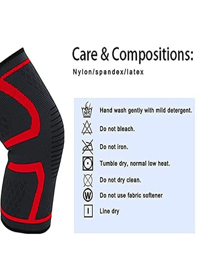 جيرن أكمام ضغط الركبة من جيرن (زوج) للرجال والنساء - دعم الركبة لالتهاب المفاصل، الرباط الصليبي الأمامي والرباط الجانبي الإنسي - دعامة الركبة للصالة الرياضية، الجري، التمارين الرياضية وغيرها من الرياضات - كم الركبة لرفع الأثقال (أسود، مقاس متوسط) - Image 2