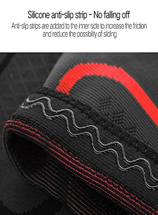 جيرن أكمام ضغط الركبة من جيرن (زوج) للرجال والنساء - دعم الركبة لالتهاب المفاصل، الرباط الصليبي الأمامي والرباط الجانبي الإنسي - دعامة الركبة للصالة الرياضية، الجري، التمارين الرياضية وغيرها من الرياضات - كم الركبة لرفع الأثقال (أسود، مقاس متوسط) - Image 5