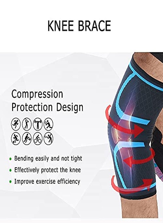 جيرن أكمام ضغط الركبة من جيرن (زوج) للرجال والنساء - دعم الركبة لالتهاب المفاصل، الرباط الصليبي الأمامي والرباط الجانبي الإنسي - دعامة الركبة للصالة الرياضية، الجري، التمارين الرياضية وغيرها من الرياضات - كم الركبة لرفع الأثقال (أسود، مقاس متوسط) - Image 4