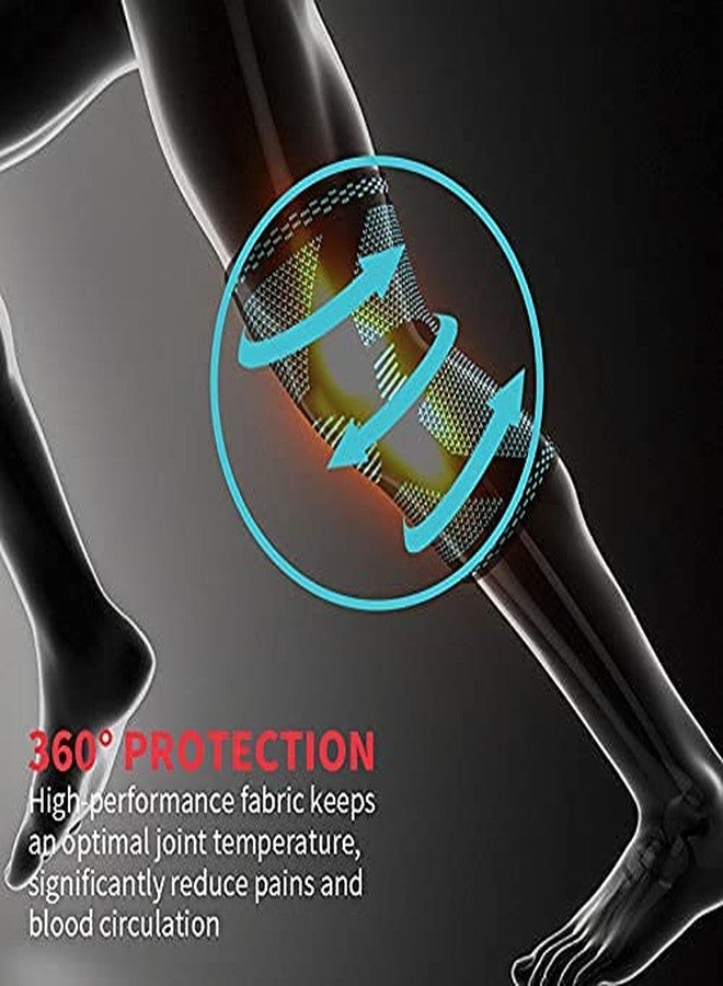 جيرن أكمام ضغط الركبة من جيرن (زوج) للرجال والنساء - دعم الركبة لالتهاب المفاصل، الرباط الصليبي الأمامي والرباط الجانبي الإنسي - دعامة الركبة للصالة الرياضية، الجري، التمارين الرياضية وغيرها من الرياضات - كم الركبة لرفع الأثقال (أسود، مقاس متوسط) - Image 3