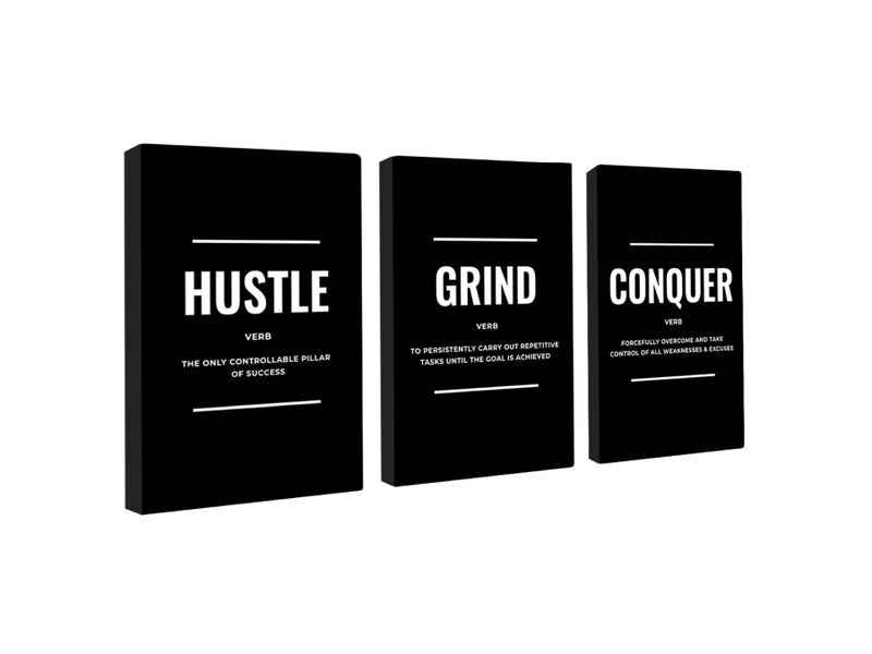 Throwbacktraits Motivational Wall Art  Set of 3 Canvas Prints with Inspirational Quotes EcoFriendly  Framed GalleryWrapped Posters for Living Room Bedroom  Office Dcor Ready to Hang