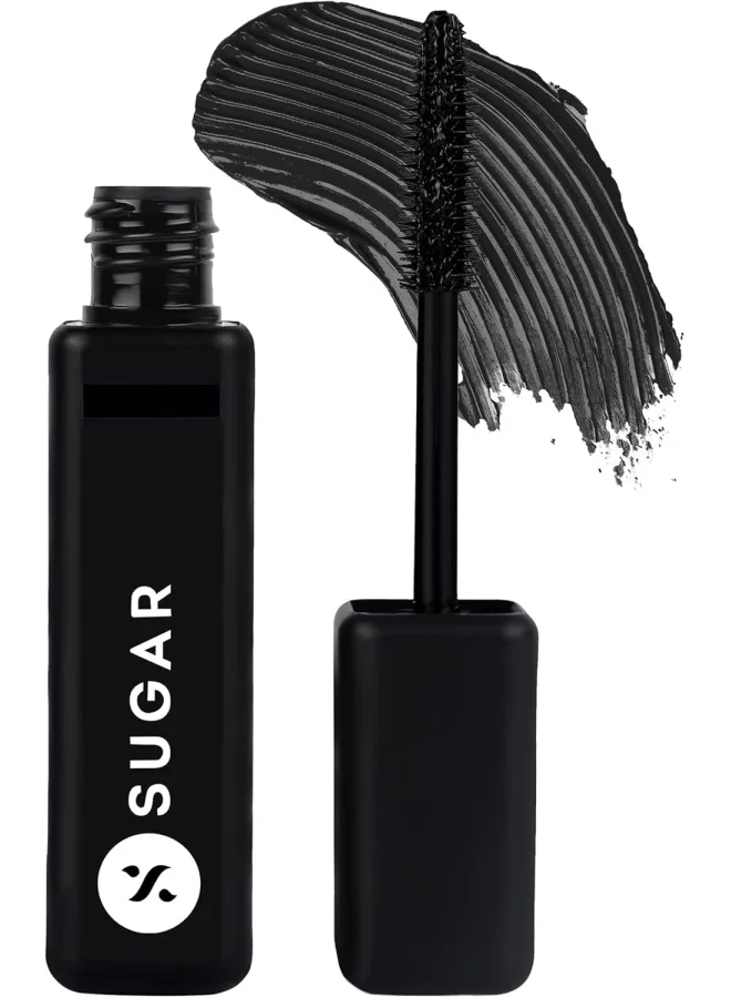 شوجر كوزماتيكس ماسكارا مقاومة للماء، غير قابلة للتلطخ أو الانتقال، أسود لامع
