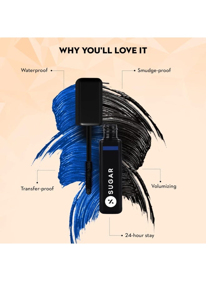 شوجر كوزماتيكس ماسكارا مقاومة للماء، غير قابلة للتلطخ أو الانتقال، أسود لامع - Image 2