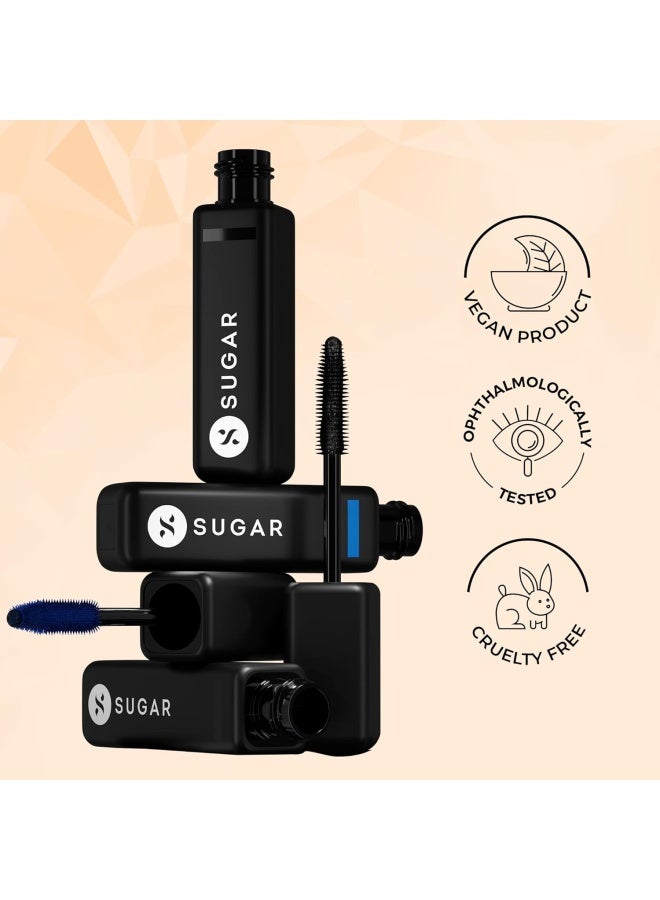 شوجر كوزماتيكس ماسكارا مقاومة للماء، غير قابلة للتلطخ أو الانتقال، أسود لامع - Image 5