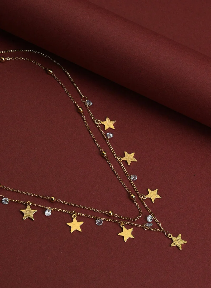 SOHI Set Of 2 Brass Artificial Necklace Jewellery