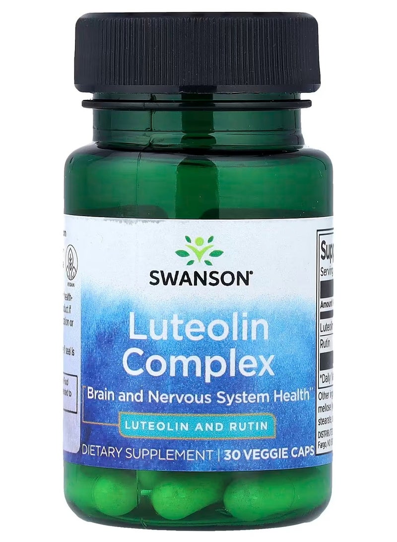 Swanson, Luteolin Complex, 30 Veggie Caps