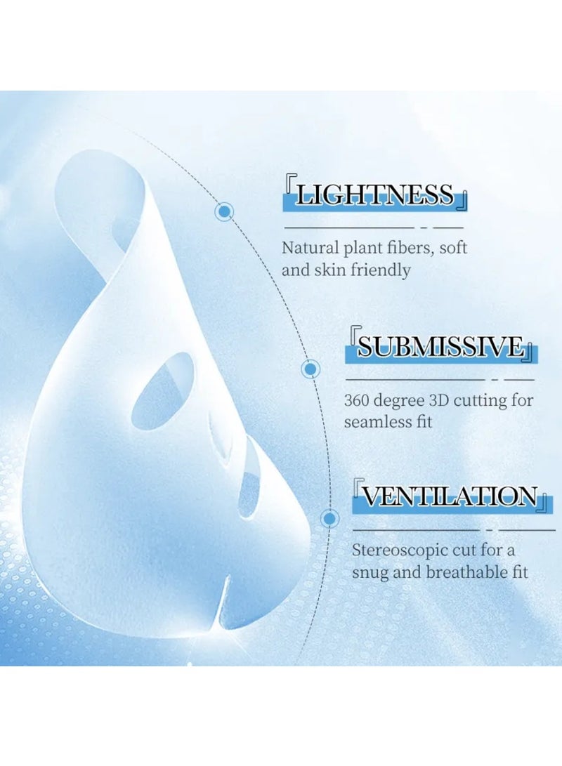 BIOAQUA 10 Pcs Nicotinamide Whitening Nourishing Facial Mask Set 3 Steps Skincare Face Mask Sheet with Nicotinamide Facial Cleanser and Lotion Moisturizing Brightening Hydrating Face Sheet for Women and Men - Image 4
