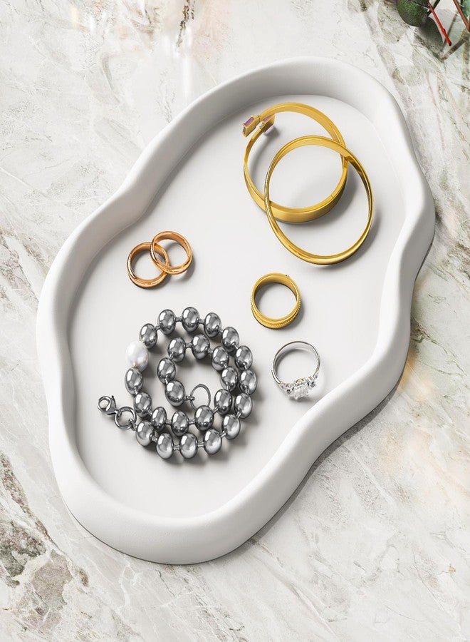 NiHome Silicone Jewelry Tray for Rings, Earrings, Bracelets, Daily Essentials, Keys, Crystals, Multi-Purpose Non-Slip Organizer on Bedroom Vanities, Bathroom Counters, Entryway Tables - Image 1