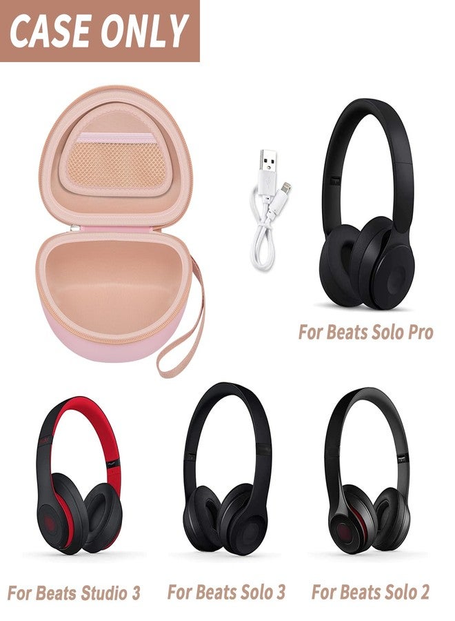كومكيس حافظة سماعات رأس متوافقة مع سماعات Beats Solo 4/ Studio Pro x Kim Kardashian/ Solo3/ Studio3/ Solo Pro Bluetooth On-Ear Headphones - وردي - Image 2