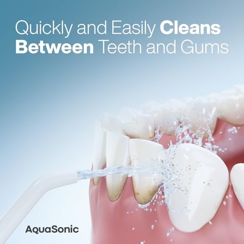 AquaSonic Water Flosser - Cordless Rechargeable Water Flossers for Teeth Cleaning - Waterproof Aqua Flosser, Portable Oral Irrigator for Dental Cleaning with 5 Jet Tips – Braces Home Travel - Image 3