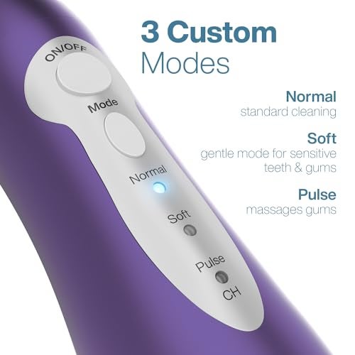 AquaSonic Water Flosser - Cordless Rechargeable Water Flossers for Teeth Cleaning - Waterproof Aqua Flosser, Portable Oral Irrigator for Dental Cleaning with 5 Jet Tips – Braces Home Travel - Image 5