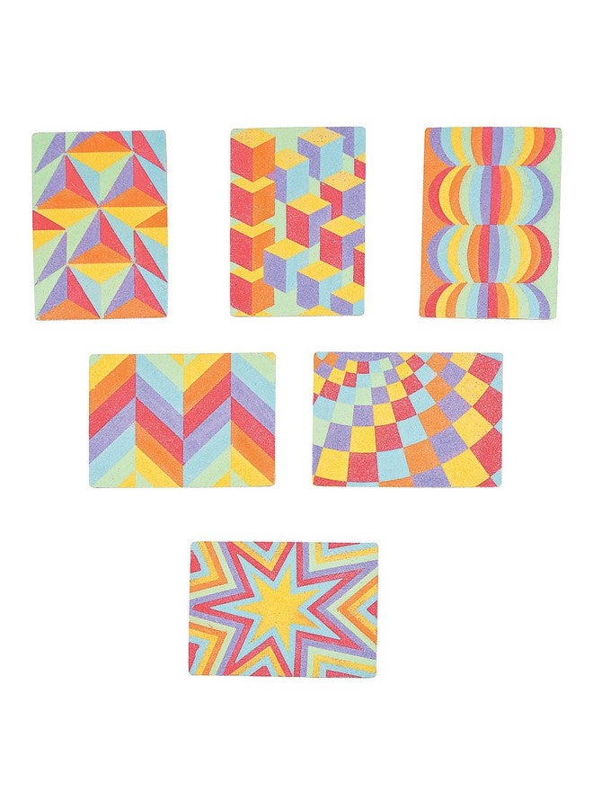 Fun Express Optical Illusion Sand Art Set - 24 Pieces - Educational and Learning Activities for Kids