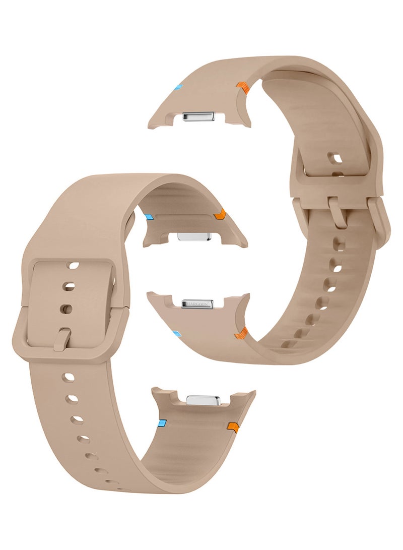 CATANES Sport Band for Galaxy Watch 8 40mm 44mm and Watch 8 Classic 46mm, Silicone Replacement Strap, M/L Size - Stone - Image 1