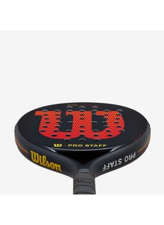 Wilson Pro Staff Team V2 Comfortable Grip Padel Racket Black and Red 4-1/4 Inch WR112311U2  - Image 2