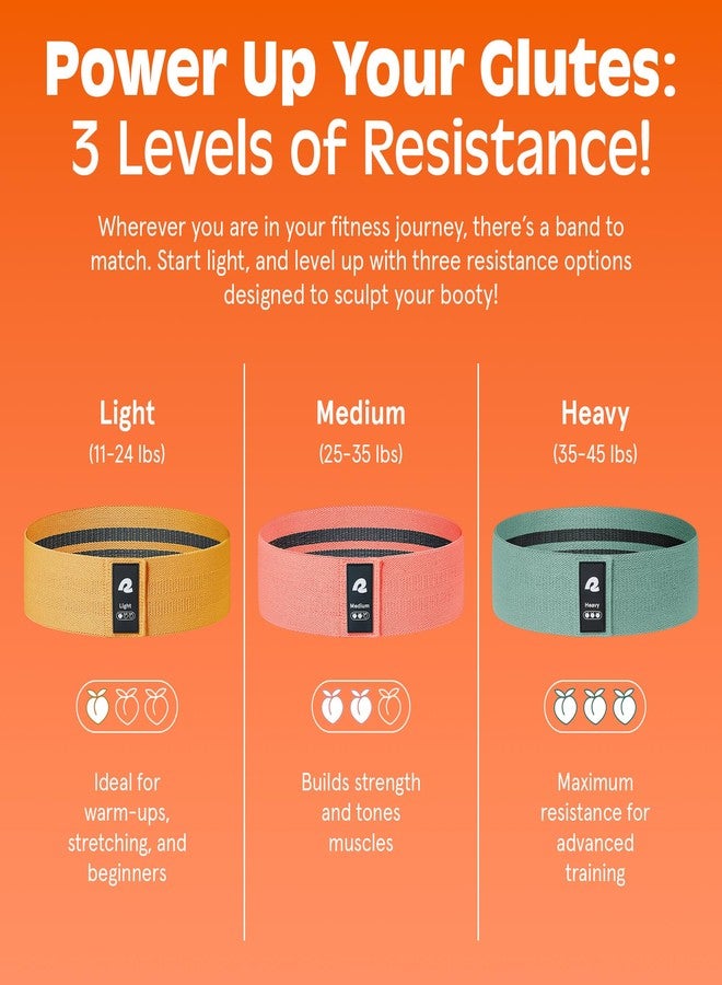 Retrospec Engage Booty Bands Resistance Band Set for Working Out & Exercise - Lightweight & Portable for Men & Women - Image 4
