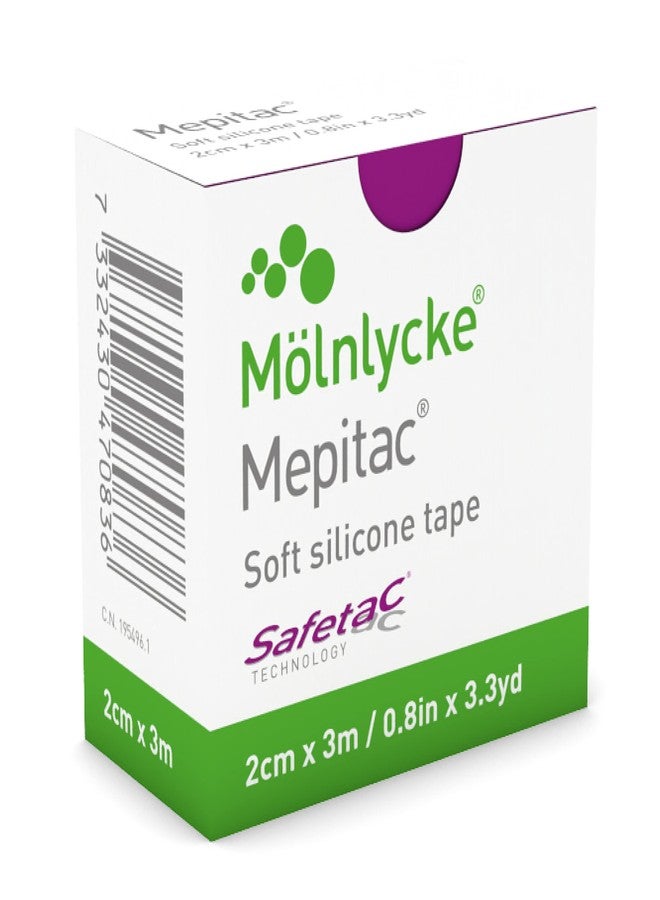 Mepitac 298300 Soft Silicone Tape, 2 cm x 3 /0.8 in x 3.3 yd - Image 1