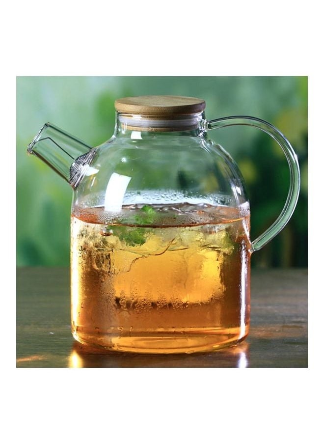 CME Glass Teapot With Lid Clear S11-2  - Image 2