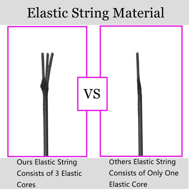 LUSTEMBER Stretchy String for Bracelets, 2 Rolls 1 mm Sturdy Elastic String Elastic Cord for Jewelry Making, Necklaces, Beading (Black) - Image 3