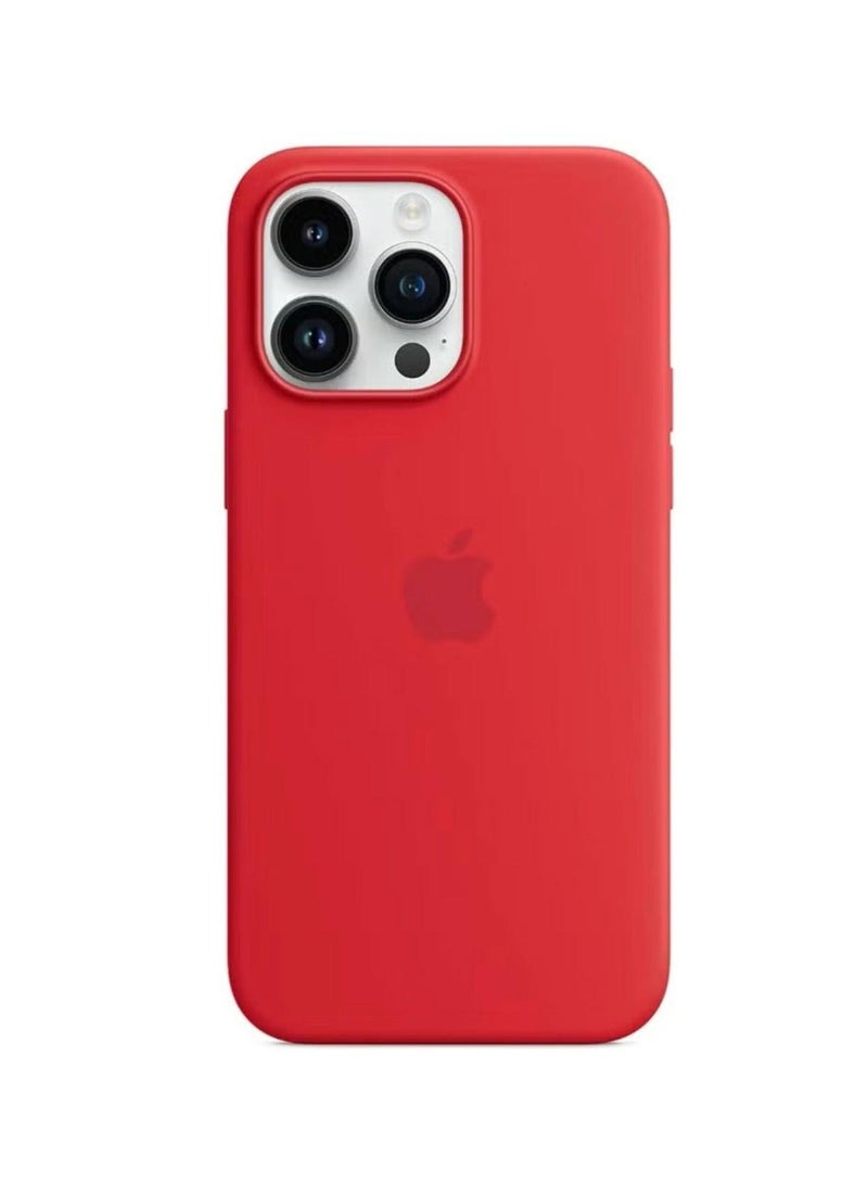 IAF Silicone Case Cover For Apple iPhone 15 Pro 6.1inch Red