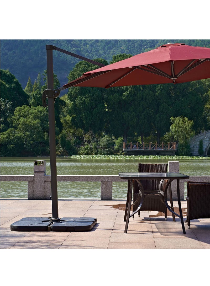 أثاث شندور مظلة خارجية | عمود جانبي | بيج/كريمي/أحمر - Image 5