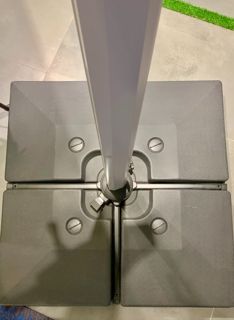 أثاث شندور مظلة خارجية | عمود جانبي | بيج/كريمي/أحمر - Image 4