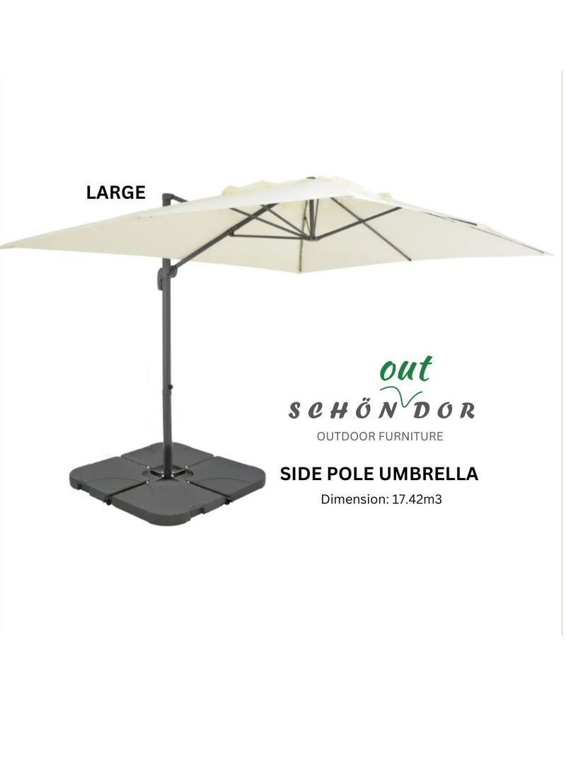 Schondor Furniture Outdoor Umbrella Side Pole White/Red  - Image 1
