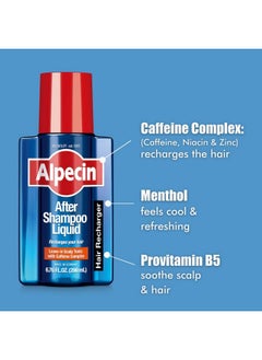 Alpecin Alpecin After Shampoo Caffeine Liquid Hair Recharger, 6.76 fl oz, Scalp Tonic for Men's Thinning Hair Growth, Sulfate Free with Castor Oil  - Image 3