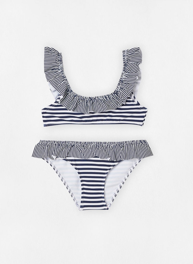 مانجو بكيني مخطط بكشكشة للبنات - Image 1