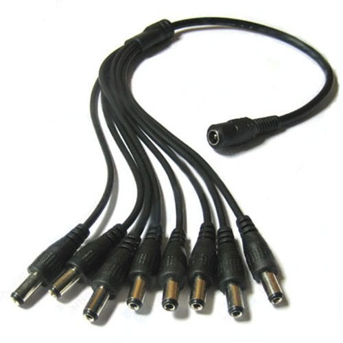 BW Security Camera 8Ch Power Supply Splitter Cable 1 Female 8 Male 2.1mm Adaptor - Image 1