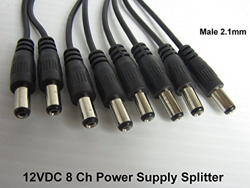BW Security Camera 8Ch Power Supply Splitter Cable 1 Female 8 Male 2.1mm Adaptor - Image 3