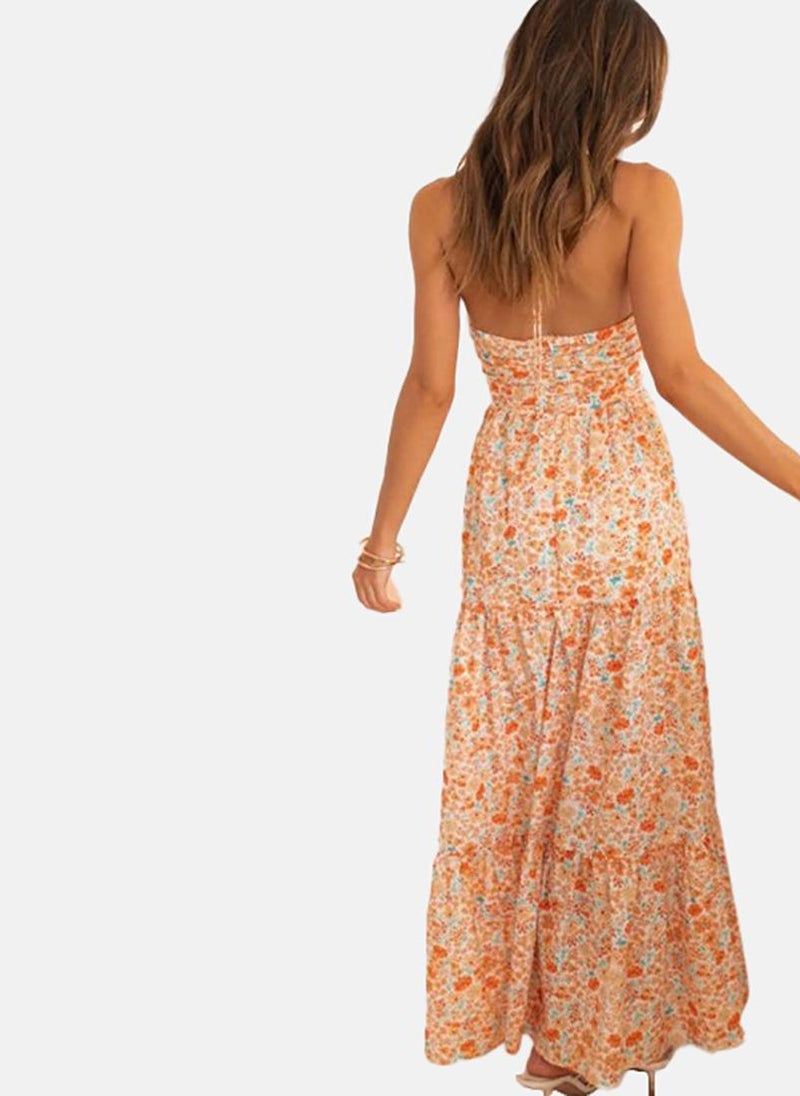 YUNIQEE Floral Halter Maxi Dress  - Image 2