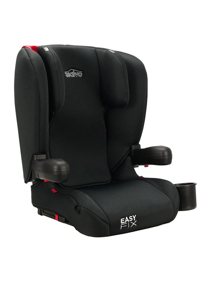 asalvo - Easy Fix Foldable Car Seat Isofix Group 2/3 - Black - Image 1