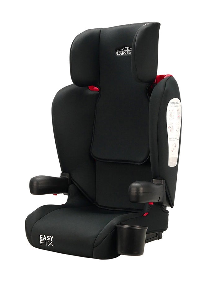 asalvo - Easy Fix Foldable Car Seat Isofix Group 2/3 - Black - Image 1