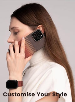 PITAKA [iPhone 16 Pro] MagEZ case Aramid Fiber MagSafe Slim & Light Case Less Touch Feeling StarPeak MagEZ Case/ Sunset  - Image 3