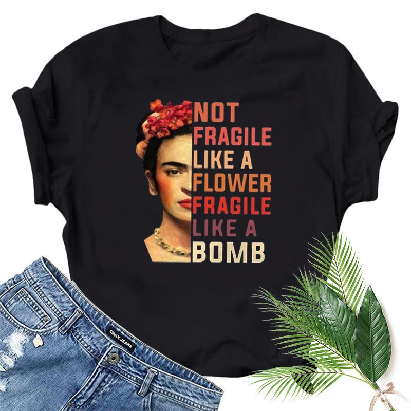 wish independent station girl avatar fun pattern printed short sleeve t-shirt - Image 1