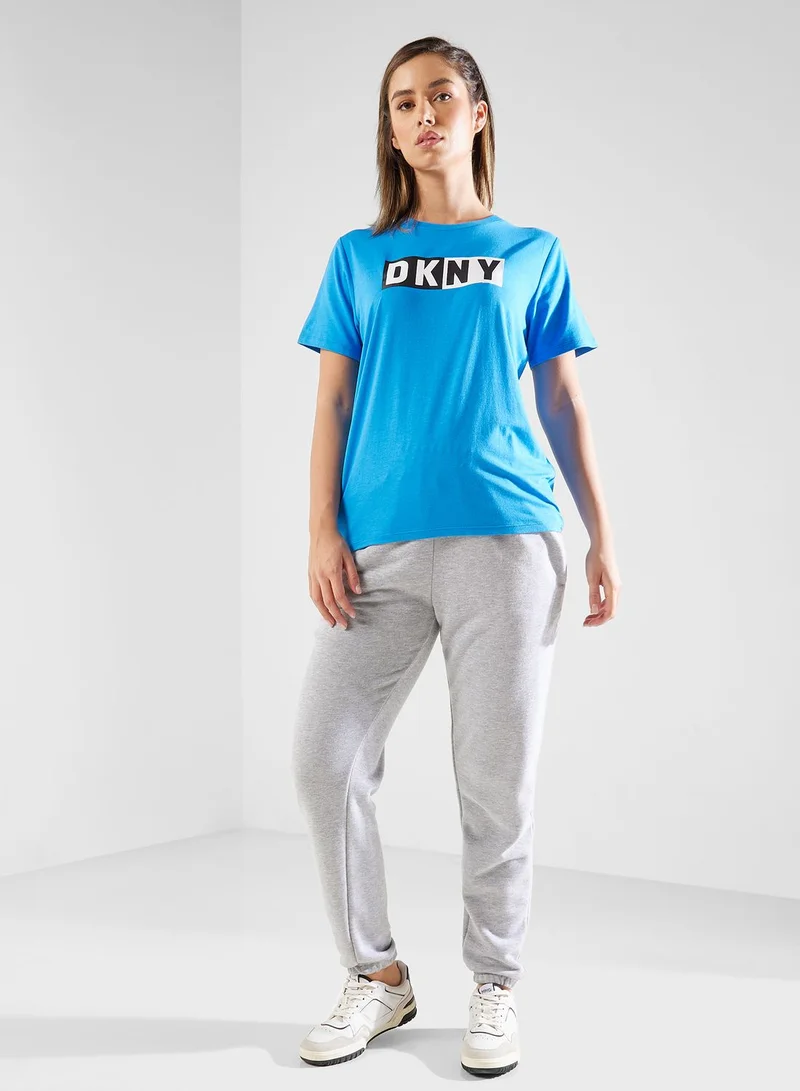 DKNY Sport Crew Neck Logo T-Shirt