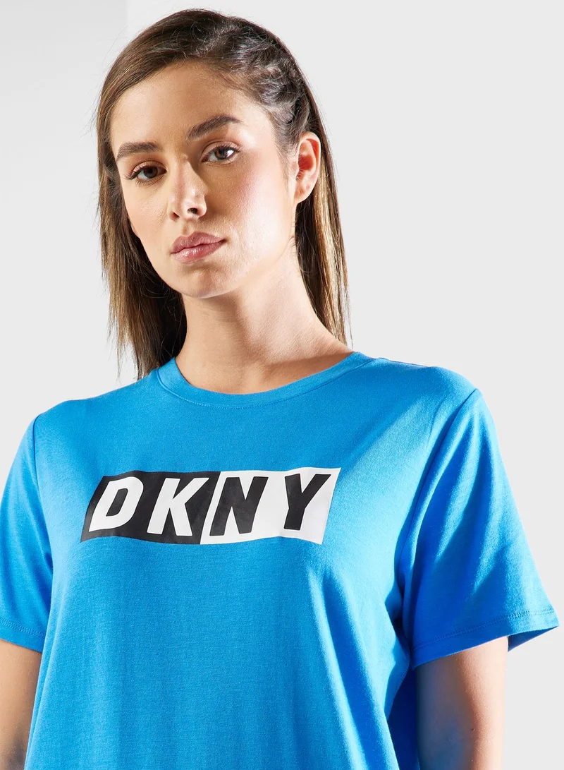 DKNY Sport Crew Neck Logo T-Shirt