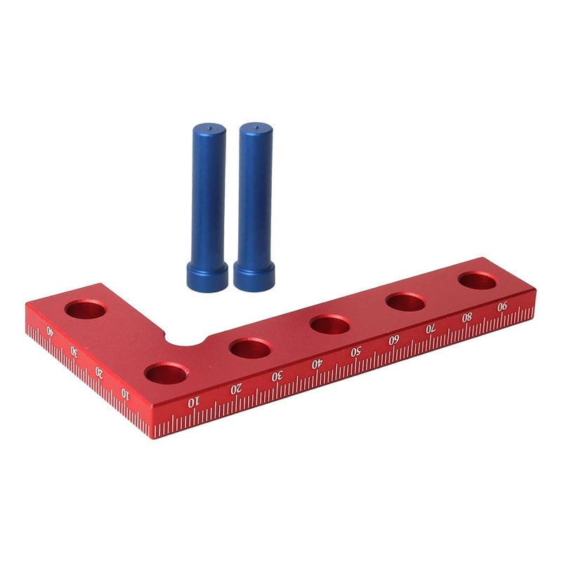 Small Square Center Finder Tool, Aluminum Alloy Square Edge Marking Center Finder, High Strength 90 Degree Quick Measuring Square for Woodworking (Metric) - Image 1