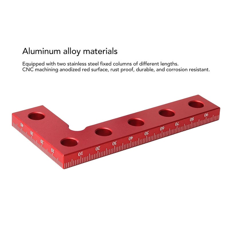 Small Square Center Finder Tool, Aluminum Alloy Square Edge Marking Center Finder, High Strength 90 Degree Quick Measuring Square for Woodworking (Metric) - Image 3