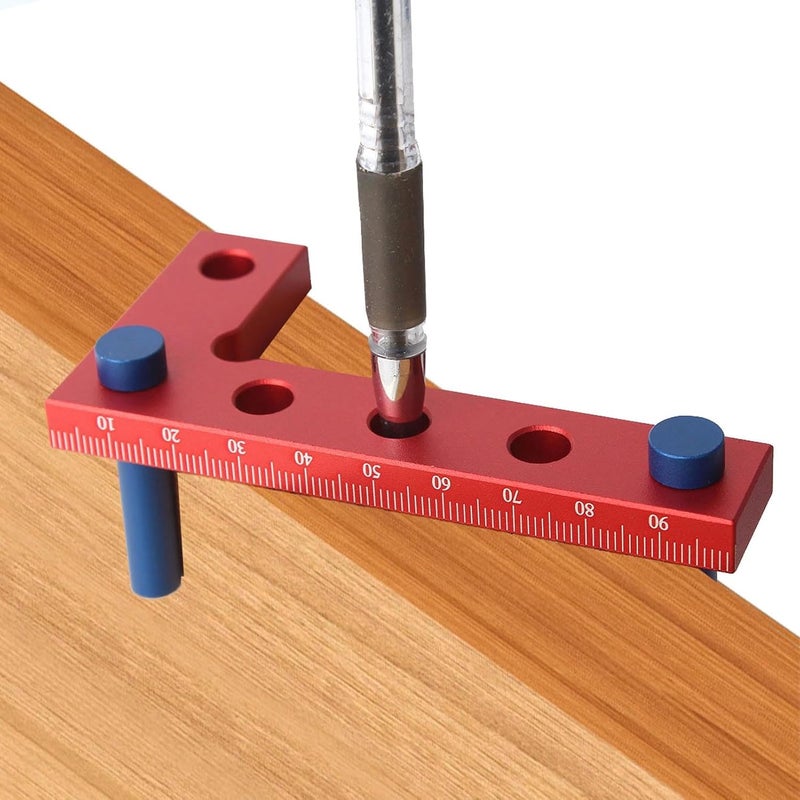 Small Square Center Finder Tool, Aluminum Alloy Square Edge Marking Center Finder, High Strength 90 Degree Quick Measuring Square for Woodworking (Metric) - Image 4