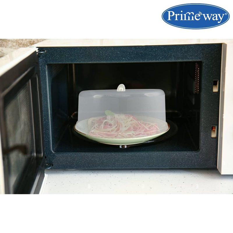 Primeway غطاء طعام متعدد الاستخدامات من برايمواي® بولي بروبيلين | خالي من تناثر الميكروويف | 8.5 بوصة | شفاف - Image 5