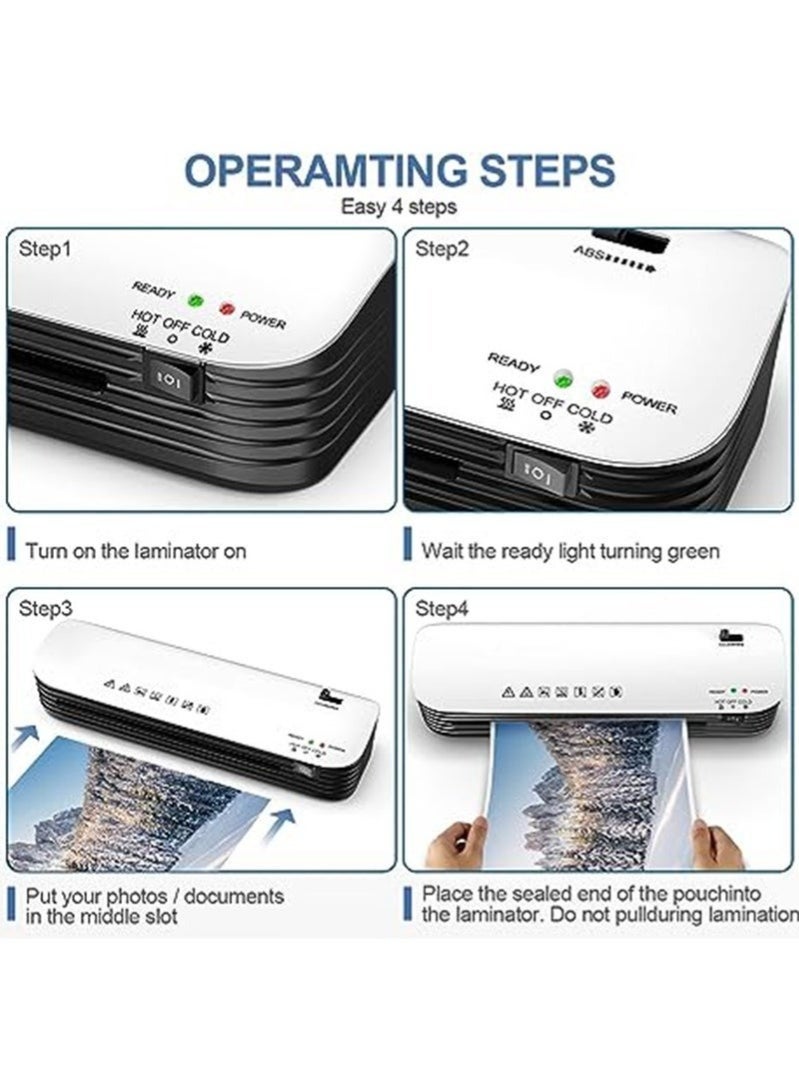 OSMILE SL299 Hot And Cold Laminating Machine, 2 Roller System Thermal Laminator with ABS Button for, 9 inches Max Width(With 12 Laminating Pouches) - Image 5